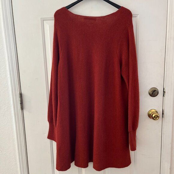 Peruvian Connection Red Plus-Size Royal Alpaca Knit Minimalist Dress Sz XXL - Picture 6 of 9